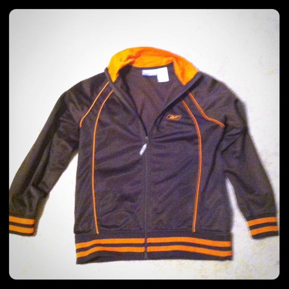 Brown and orange zip up