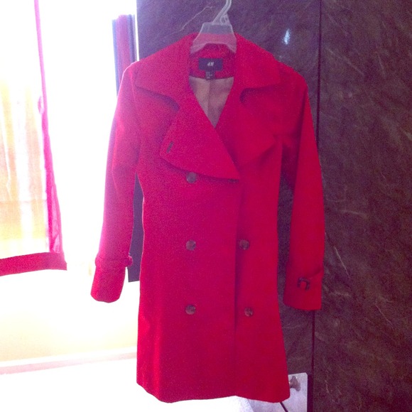 H&M Fire Red Trench!
