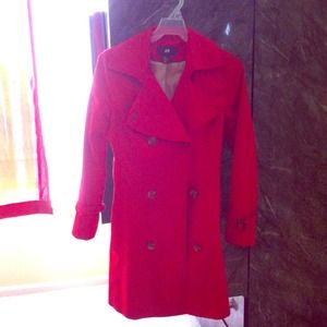 H&M Fire Red Trench!