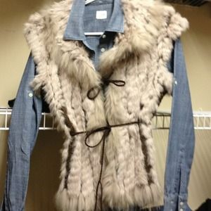 NWOT rabbit/raccoon sweater vest