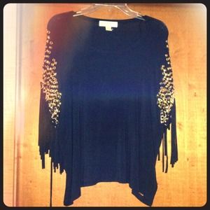 Michael Kors Embellished Fringe Top