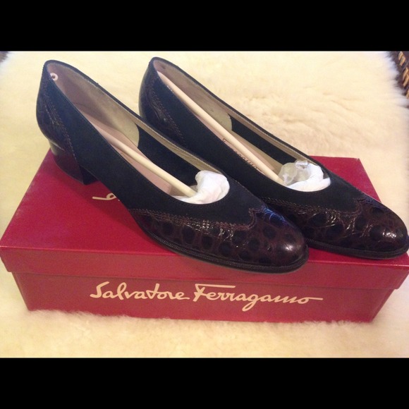 Authentic Ferragamo suede and calf shoes - Picture 1 of 1