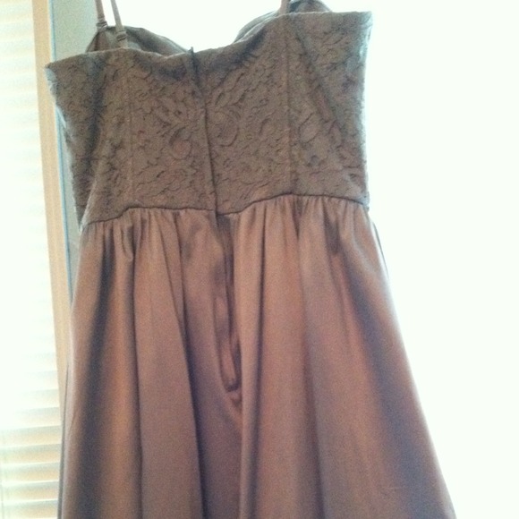 H&M silk grey lace dress with straps - Picture 2 of 4