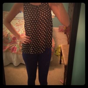 Polka dot shirt!