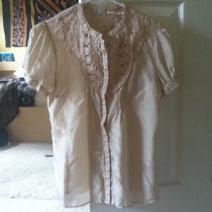 Cream lace blouse