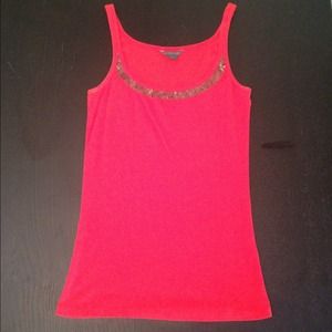 Red Sequined Armani Exchange Tank !