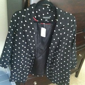 ****SOLD****F21 polka dot blazer 1x plus NWT