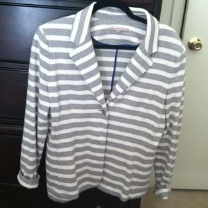 ***SOLD*** Gap knit striped blazer grey + white.