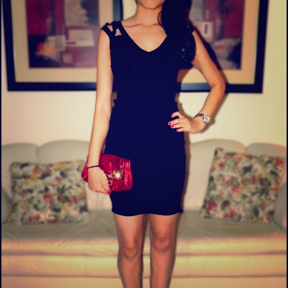 Arden B Black Bandage Dress