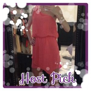 BUNDLE 🌸Coral bebe one shoulder dress 🌸HOST PICK