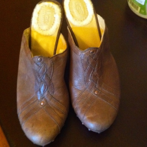 Authentic Ugg slip on wedges