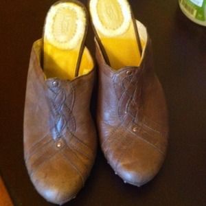 Authentic Ugg slip on wedges