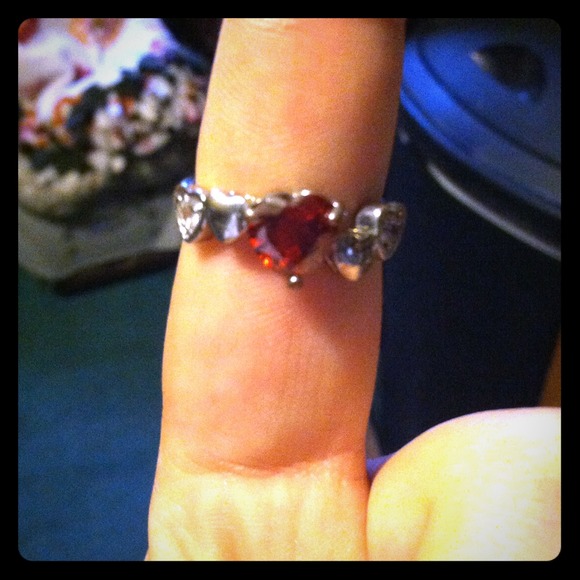 Red heart ring size 7