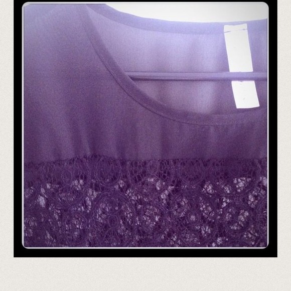 Franchesca's Black Sheer Top w/ Lace Detail - Picture 2 of 2