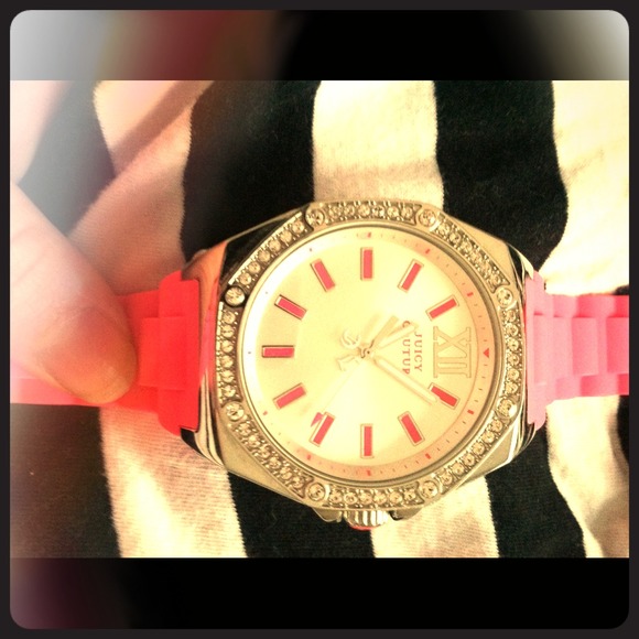 Juicy couture watch pink and silver