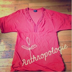 Anthropologie Deletta Burnt Orange Top