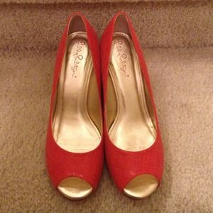 Coral Lilly Pulitzer wedges