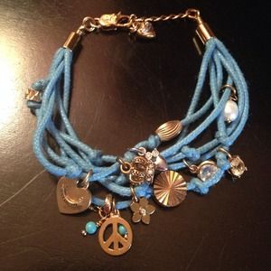 Juicy couture layered baby blue bracelet