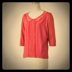 NWT LC Lauren Conrad Lace Collar Dolman Top Medium