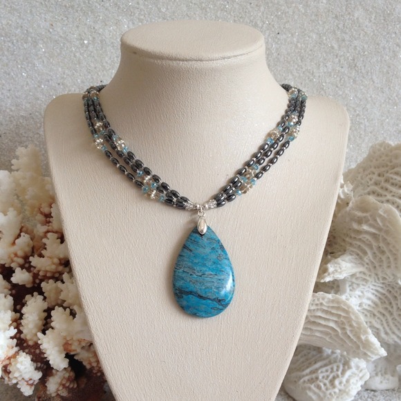Jasper & hematite necklace