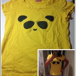 Panda yellow t-shirt