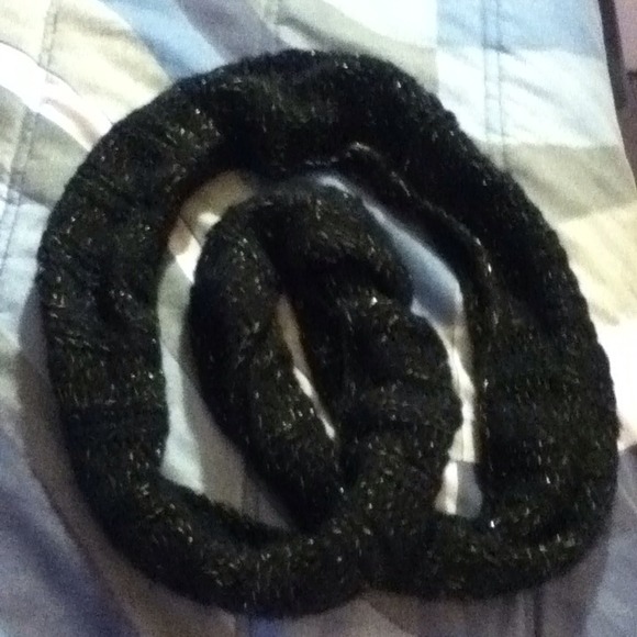 Black and silver infinity scarf
