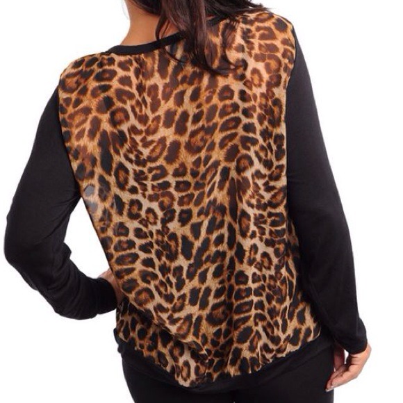 🎉Host Pick🎉***Plus Size***Black & Brown Cardigan - Picture 3 of 3