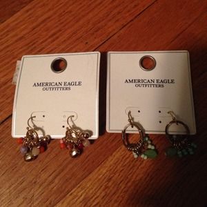 Two Pairs Of American Eagle Earrings