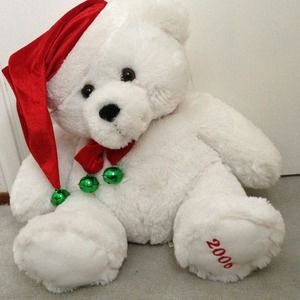 White Christmas Bear Stuffed Animal