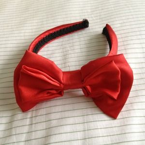 Red Bow Headband