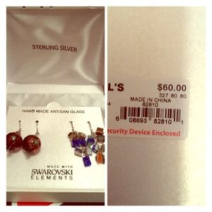 Hand made artisan glass earrings!