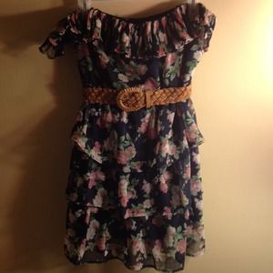 A casual flower print dress