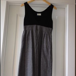 Emlee Black and Grey V-Neck Dress