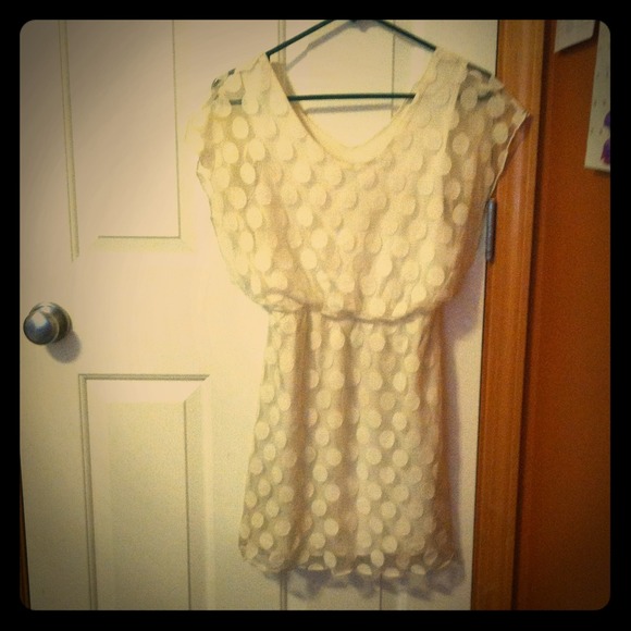 White polka dot dress