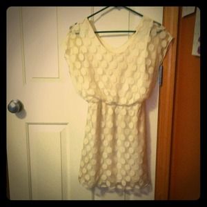 White polka dot dress