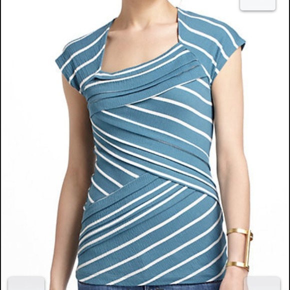 Anthropologie blue lines shirt