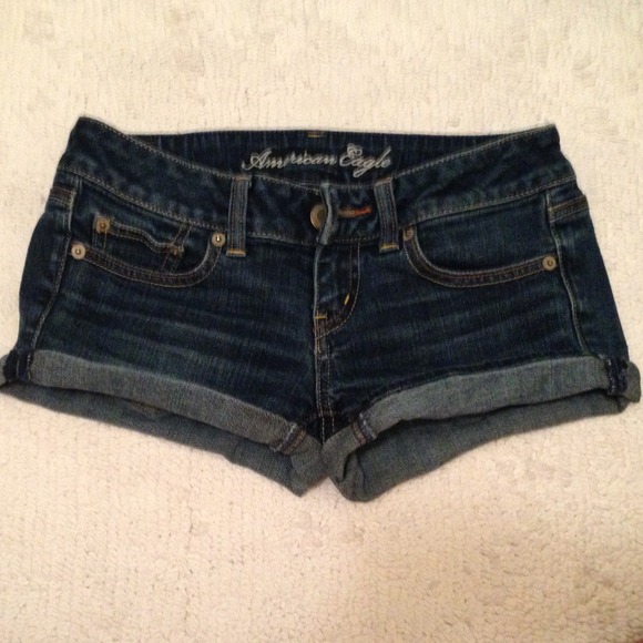 American eagle dark denim short shorts