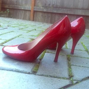Patent Leather Steve Madden Pumps - Cherry Red