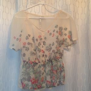 LC Lauren Conrad sheet floral top