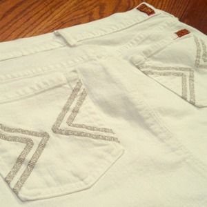 ❌Sold❌7 for all mankind white denim skirt