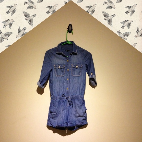 Cute Denim Romper