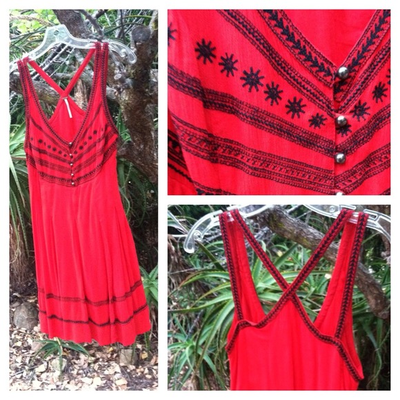 Little red dress by Free People