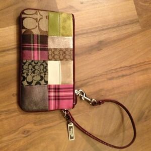 Coach patchwork wristlet