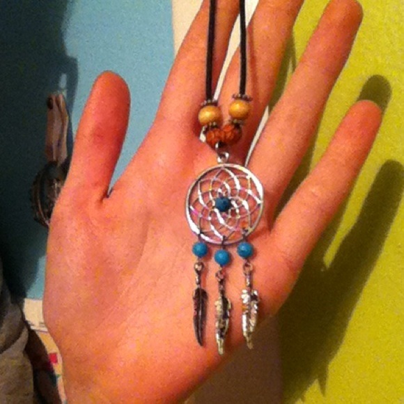Hippy dream catcher necklace