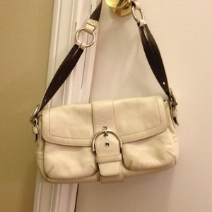 Coach winter white purse