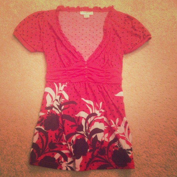 Red casual or dress shirt