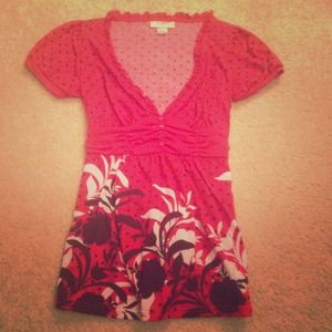 Red casual or dress shirt