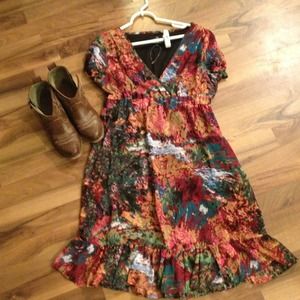 Angie short sleeve ruffle dress