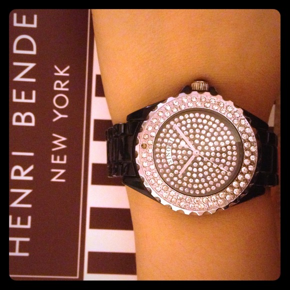 Stunning Crystal black Sinobi watch. Showstopper!