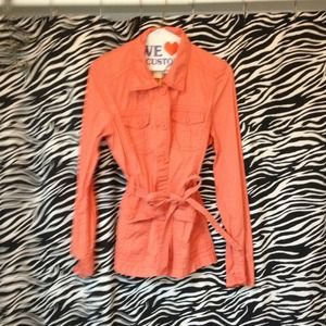 JCrew coral chino jacket